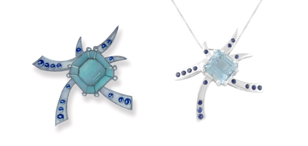 custom made pendant Kaina Jewels Dubai