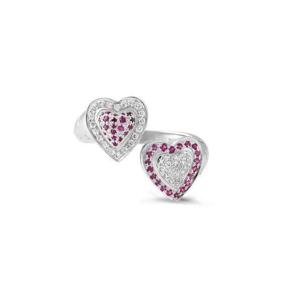 Diamonds and Ruby Engagement Ring Kaina Jewels Dubai UAE